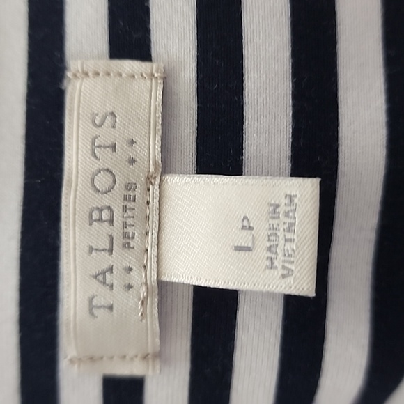 TALBOTS Maxi Striped Dress - Black & White Size Large Petite - Picture 5 of 6